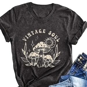 Vintage Soul Grey Graphic Tee Retro Style Shirts Trendy NEW ✌️